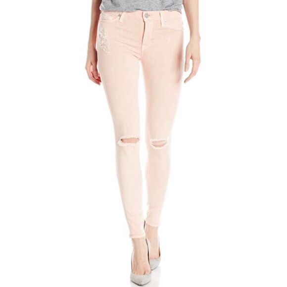 Hudson Jeans Nico Mid-Rise Super Skinny Sun Kissed Pink  jean size 25 - Picture 1 of 8